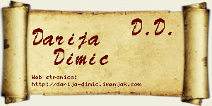 Darija Dimić vizit kartica